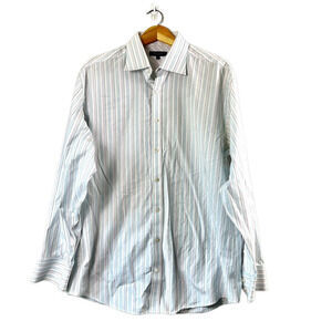 White Striped Men's Ted Baker Dress Shirt 16.5